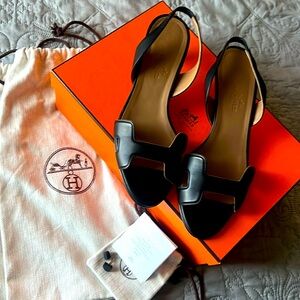 Hermes Ottomane sling back